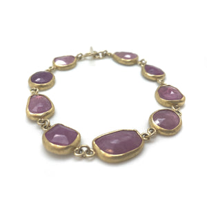 Gold and Sapphire Bracelet-Bracelets-Petra Class-Pistachios