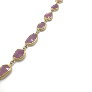 Gold and Sapphire Bracelet-Bracelets-Petra Class-Pistachios