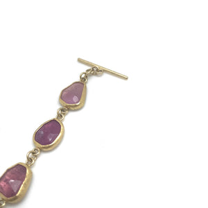 Gold and Sapphire Bracelet-Bracelets-Petra Class-Pistachios