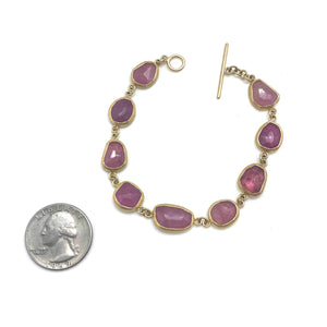 Gold and Sapphire Bracelet-Bracelets-Petra Class-Pistachios
