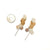 Gold and Silver Cluster Earrings-Earrings-Malgosia Kalinska-Pistachios