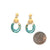 Gold and Turquoise Beaded Drops-Earrings-Bernd Wolf-Pistachios