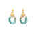Gold and Turquoise Beaded Drops-Earrings-Bernd Wolf-Pistachios