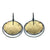 Golden Leaf Ellipse Earrings-Earrings-Luana Coonen-Pistachios