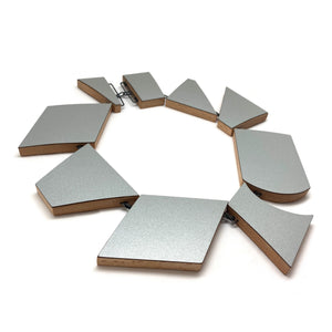 Grey Geometric Necklace-Necklaces-Karen Vanmol-Pistachios