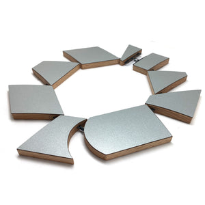 Grey Geometric Necklace-Necklaces-Karen Vanmol-Pistachios