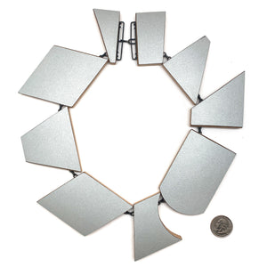 Grey Geometric Necklace-Necklaces-Karen Vanmol-Pistachios