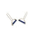Half Circle Lapis Earrings-Earrings-Ashka Dymel-Pistachios