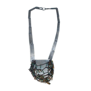 Half Circle Net Pendant-Necklaces-Karen Gilbert-Pistachios