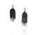 Half Oval Moonstone Fringe Earrings-Earrings-Karen Gilbert-Pistachios