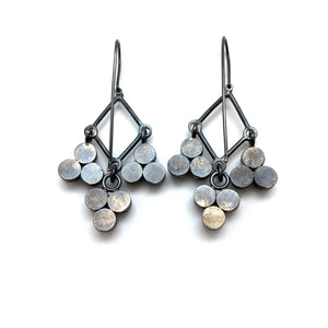 Hematite Chandelier Earrings-Earrings-Elisa Bongfeldt-Pistachios