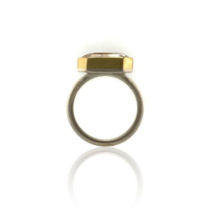 Hexagon Rutilated Quartz Ring-Rings-Heather Guidero-Pistachios