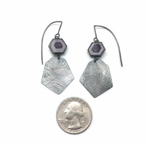 Hexagon Sapphire Drops-Earrings-Heather Guidero-Pistachios