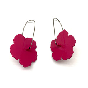 Hibiscus Flower Patch Earrings - Hot Pink-Earrings-Jess Dare-Pistachios