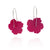 Hibiscus Flower Patch Earrings - Hot Pink-Earrings-Jess Dare-Pistachios