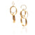 Interlocking Golden Hoop Drops-Earrings-Arek Wolski-Pistachios