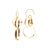 Interlocking Hoop Earrings - Gold-Earrings-Arek Wolski-Pistachios