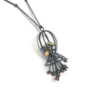 Kinetic Cage Necklace-Necklaces-Liaung-Chung Yen-Pistachios
