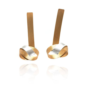 Knot Earrings - Silver/Gold