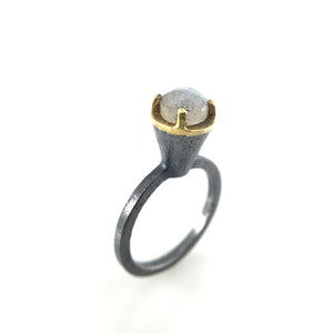 Labradorite Crown Ring-Rings-Heather Guidero-Pistachios