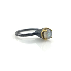 Labradorite Crown Ring-Rings-Heather Guidero-Pistachios