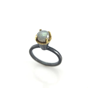 Labradorite Crown Ring-Rings-Heather Guidero-Pistachios