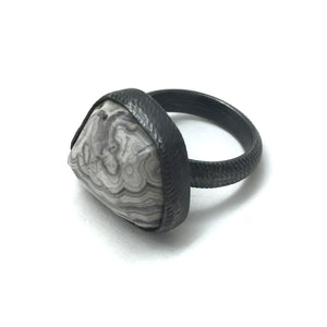 Lace Agate Ring-Rings-Heather Guidero-Pistachios