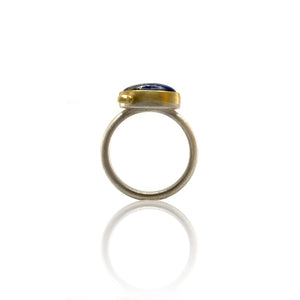 Lapis & Pyrite Ring-Rings-Heather Guidero-Pistachios