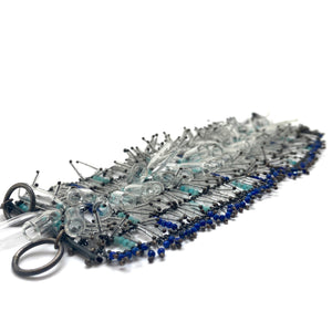 Lapis/Amazonite Grid Bracelet-Bracelets-Karen Gilbert-Pistachios