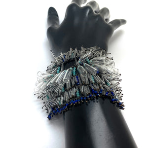 Lapis/Amazonite Grid Bracelet-Bracelets-Karen Gilbert-Pistachios