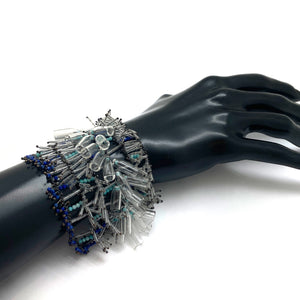 Lapis/Amazonite Grid Bracelet-Bracelets-Karen Gilbert-Pistachios