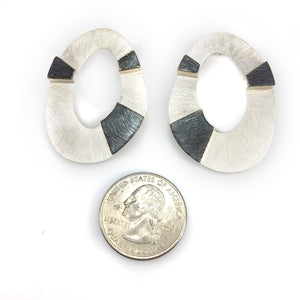 Large Architects Earrings in Silver-Earrings-Heather Guidero-Pistachios
