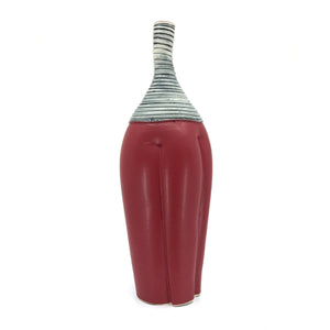 Large Ceramic Vase - Red-Homeware-Ed & Kate Coleman-Pistachios