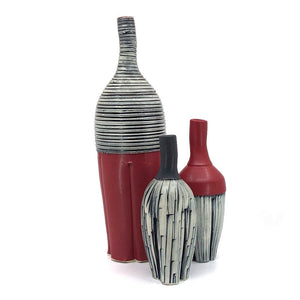 Large Ceramic Vase - Red-Homeware-Ed & Kate Coleman-Pistachios