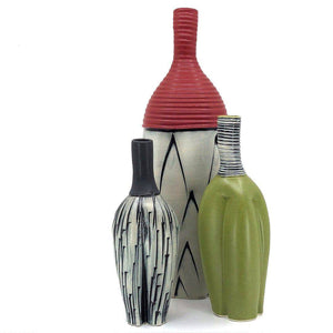 Large Ceramic Vase - Red-Homeware-Ed & Kate Coleman-Pistachios