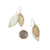 Large Layered Leaf Earrings - Gold/Silver-Earrings-Kathryn Stanko-Pistachios