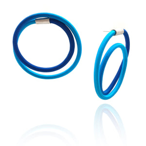 Large Light Blue Coil Hoops-Earrings-Gilly Langton-Pistachios