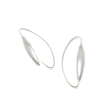 Large Silver Pod Drops