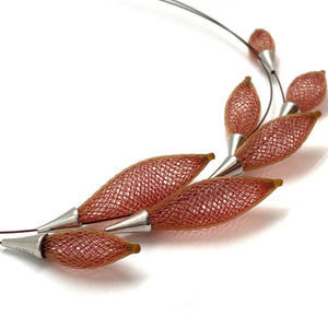 Layered Blossoms Necklace - Red-Necklaces-Dorine Decayeux-Pistachios