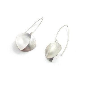 Layered Leaf Earrings - Silver-Earrings-Oliwia Kuczynska-Pistachios
