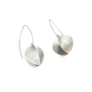 Layered Leaf Earrings - Silver-Earrings-Oliwia Kuczynska-Pistachios