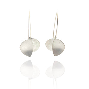 Layered Leaf Earrings - Silver-Earrings-Oliwia Kuczynska-Pistachios