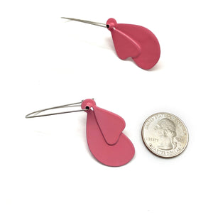Leaf Earrings - Pink-Earrings-Jess Dare-Pistachios