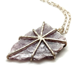 Lepidolite Pendant Necklace-Necklaces-Aimee Petkus-Pistachios