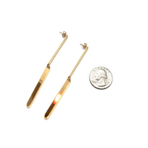 Link/Mirror Earrings - Gold and Gold-Earrings-Emily Rogstad-Pistachios