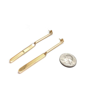 Link/Mirror Earrings - Gold and Gold-Earrings-Emily Rogstad-Pistachios