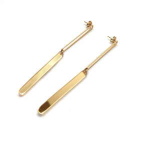 Link/Mirror Earrings - Gold and Gold-Earrings-Emily Rogstad-Pistachios