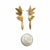 Long Feathered Wing Drops - Gold-Earrings-Oliwia Kuczynska-Pistachios