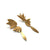 Long Feathered Wing Drops - Gold-Earrings-Oliwia Kuczynska-Pistachios