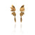 Long Feathered Wing Drops - Gold-Earrings-Oliwia Kuczynska-Pistachios